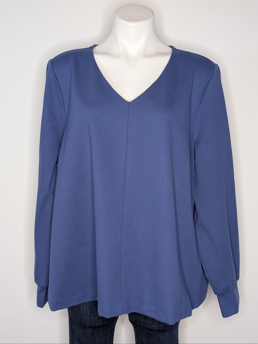 NWT Talbots Periwinkle Purple Blue V Neck Thick Pullover Sweatshirt 2X